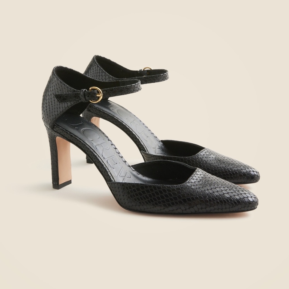 J. Crew Made in Spain Jules pumps in snake embossed leather